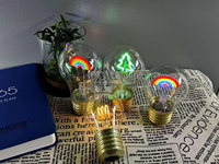 Lampe de nuit en fil de tungstène avec motif personnalisé 3D pour le bricolage Veilleuse Blub décorative à la mode Veilleuse USB rechargeable pour la maison