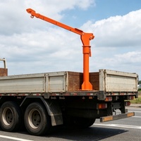 360 °   Mini-grue hydraulique rotative montée sur camionnette, grue à flèche de levage 500 kg/1000 kg certifiée CE pour le chargement et le déchargement de marchandises