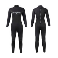 DIVESTAR Pakaian Selam Wanita 3MM Neoprene Merah Biru dan Hitam dengan Fitur Bernapas & Tahan Air Ukuran Besar