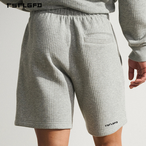 Pantalones Deportivos Casuales para Hombre, Tejido Waffle Sólido, 100% Algodón Ecológico, Bolsillos Estándar GR, para Verano y Otoño, Ropa de Calle y para el Hogar - Product Image 2