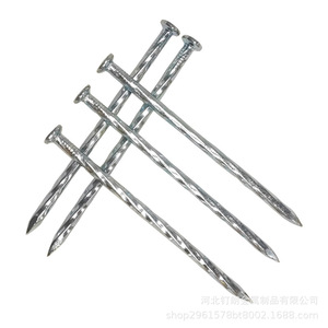 Clou en spirale pour béton, acier galvanisé, 14BWG-6BWG, 20-150 mm, pointe acérée, pour utilisation sur ciment et sol - Product Image 5