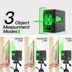 Mini Proyector láser portátil 360, medidor de nivel láser autonivelante 3D giratorio verde con características de autonivelación 3D de 2 líneas - Product Image 4