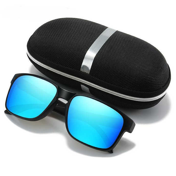 FELRES Ultra Light TR90 Rimless Polarized Sunglasses For Men - Square Driving Glasses 8 thumbnail image