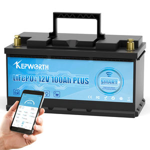 مخزون كندا/الولايات المتحدة الأمريكية ببطارية LiFePO4 بجهد 120 أمبير/ساعة نظام BMS ذكي ذو سن أزرق للتطبيقات الشمسية البحرية خارج الشبكة 12 فولت 120 أمبير/ساعة - Product Image 1