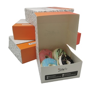 Tùy chỉnh thiết kế kích cỡ giấy Bánh Ngọt Bánh Rán Ngón tay tốt Cookie bao bì Pop Up Hộp - Product Image 1