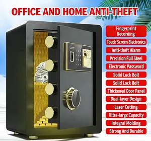 <span class=keywords><strong>ตู้เซฟ</strong></span>นิรภัยติดผนังอัตโนมัติ ยี่ห้อ Laiteng รุ่นปี 2020 ระบบสแกนลายนิ้วมือ 45 จุด สำหรับเก็บเงิน ป้องกันไฟไหม้ - Product Image 3