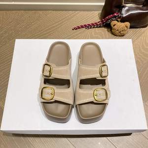 Women's Genuine Leather Buckle Casual Boken Sandals 2026 Summer New Arrival Thick-<b>Soled</b> Sandals Outdoor Wear - Product Image 3