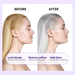 Champú morado de calidad de salón para cabello rubio, tóner morado anticobrizo, sin champú amarillo, champú plateado <span class=keywords><strong>violeta</strong></span>, Etiqueta Privada - Product Image 4