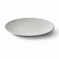 Assiettes à dîner en mélamine contemporaine de haute qualité, gris mat, durables, non toxiques, écologiques, rondes, pour restaurants et usage domestique, ensembles