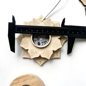 Bán Buôn Pha Lê Đứng Vòng USB Đèn Cơ Sở Trắng Và Nhiều Màu Ánh Sáng Bằng Gỗ Lotus LED Cơ Sở - Product Image 6