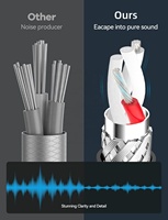 Kopfhörer-Verlängerungskabel 4-polig TRRS 3,5mm Verlängerung mit Mikrofon Stecker auf Buchse Stereo-Audiokabel Nylon-Ummantelung 3,3 Fuß Grau