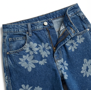 Jeans Boyfriend de Mezclilla de Algodón con Lavado Láser Azul Claro para Mujer, Corte Recto, Estilo Vintage, a Prueba de Viento, Colección Verano 2026 de Wangsheng - Product Image 4