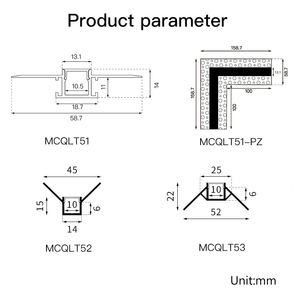 XRZLux モダン 10W/<span class=keywords><strong>m</strong></span> LEDストリップライト 埋め込み式乾式壁アルミプロファイル ホームデコレーション用リニアライト - Product Image 4
