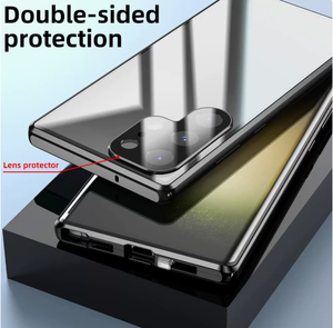 Protezione Lenti Doppia Faccia 360 Gradi in Vetro Temperato Elettroplaccato, Custodia Magnetica per Telefono Samsung Galaxy S26 Ultra <span class=keywords><strong>iPhone</strong></span> 17 Pro Max - Product Image 5
