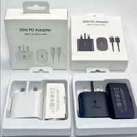 Adaptateur de chargeur rapide USB Type-C PD 3.0 25W 45W le moins cher pour la série Galaxy, prise US EU UK, chargeur mural à charge rapide