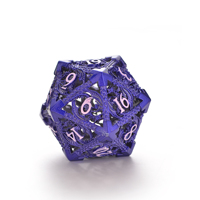 Dés de jeu de rôle polyédriques en métal creux de couleur cuivre vif, faits à la main et écologiques, 1 pièce, pour D&D, Dungeons & Dragons, Pathfinder, RPG
