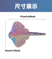 Mainan Fidget Ikan Pari 3D Print Multiwarna, Model Hewan Ikan Setan Artikulasi, Ornamen Meja Rumah