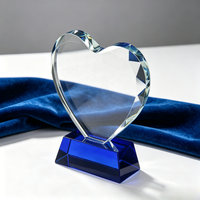 Fabricant de trophées en cristal en forme de cœur, trophées personnalisés, récompenses en cristal en forme de cœur, plaque vierge, trophée en verre, récompenses en cristal, souvenir