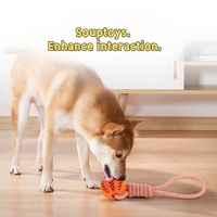 Jouet en corde durable pour chien avec balle à mâcher en caoutchouc, jouet interactif pour tirer la balle, pour chiens de taille moyenne à grande et mâcheurs agressifs