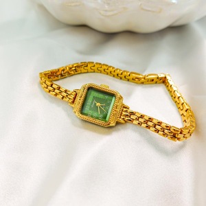 Vintage Petite <span class=keywords><strong>Montre</strong></span> Carrée pour Femmes Ins Style Niche Quartz Japonais et Coréen Mori Style Mini <span class=keywords><strong>Fine</strong></span> Bracelet <span class=keywords><strong>Or</strong></span> <span class=keywords><strong>Montre</strong></span> - Product Image 5