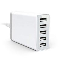 2024 produits tendances USB 5 ports chargeur usb pour caméra espion chargeur mural usb intelligent 5V 8a