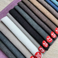 Nouveau design, tissu 100 % polyester imitation lin, tricot uni épais, matériau en lin coloré économique pour la tapisserie de canapé et la décoration intérieure