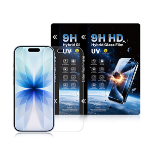 Personnalisez votre logo de marque, film protecteur d'écran en verre hydrogel HD transparent pour téléphone portable, film protecteur d'écran en verre UV PET - Product Image 1