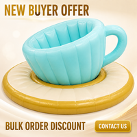 Tasse à thé gonflable personnalisée pour publicité, décoration d'événements, accessoire promotionnel, OEM ODM, logo, couleur, taille, impression personnalisée, café