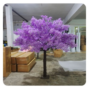 Venta al por mayor 1,8 m grandes árboles artificiales Faux Purple Lila flor árbol decoración para la decoración de eventos al aire libre - Product Image 1