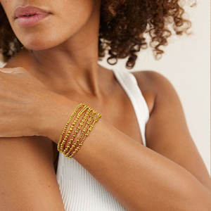 Pulsera y Brazaletes de Moda para Mujer, de Acero Inoxidable 316L de Lujo, Chapados en Oro PVD de 14k y 18k, Venta al por Mayor para Adolescentes - Product Image 1