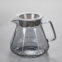 Carafe à café en verre pour infusion manuelle, Cloud Pot, avec filtre, pour Cold Brew et American Drip, ensemble de cafetière