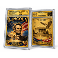 Charlie Kirk 199-2025 Trading Gold Card Memorial Limited Edition Sammlerkarte Matériau PET Imprimé à la feuille d'or Rectangulaire