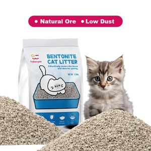 Arena para Gatos Natural Blanca Triturada, Compacta, Aglomerante, Baja en Polvo, Control de Olores, Calidad Premium para Múltiples Gatos - Product Image 1