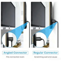 Kabel 4K 60Hz 18Gbps Versi 2.0 dengan Selubung PVC, Konektor Berlapis Emas, Panjang Dapat Disesuaikan untuk Monitor, Warna Hitam