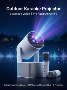 Projecteur portable <span class=keywords><strong>YS300</strong></span> KTV H713 Android 1280*720P 200 ANSI Lumens à courte focale 10W avec double micro sans fil pour extérieur - Product Image 2