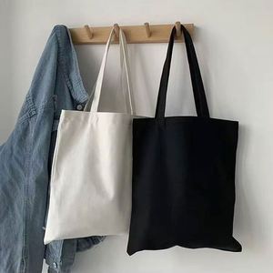 Large Cotton Canvas Tote <b>Bag</b> Custom Logo Eco-Friendly Handbag with Letter Pattern for Beach or Shopping - Product Image 1