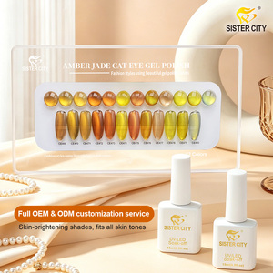 Gel Polish en Verre Ambré Non Toxique <span class=keywords><strong>de</strong></span> Haute Qualité, Lissant et Auto-Nivelant pour Salon <span class=keywords><strong>de</strong></span> Manucure et Nail Art - Product Image 1