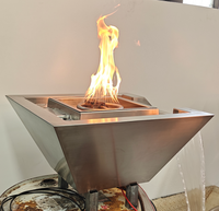 Brasero à gaz en acier inoxydable 316 avec télécommande, foyer extérieur au propane pour patio, jardin et cour