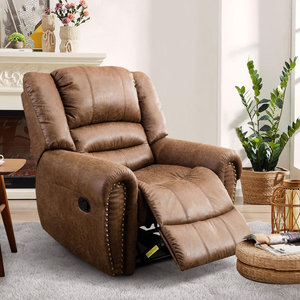 Sillón Reclinable Manual DOSER con Estructura de Madera Moderna y Tapicería de Tela, Extensible, Ajustable, Cómodo, de un Solo Asiento, para Sala de Estar, Cine en Casa - Product Image 2