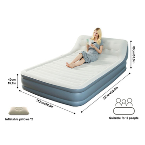 Colchón Inflable Ligero para Exteriores con Almohada de Aire, Respaldo Impermeable Plegable con Bomba de Aire Eléctrica Integrada - Product Image 6