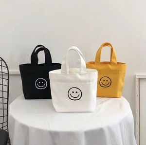 <span class=keywords><strong>Sac</strong></span> professionnel avec motif de dessin animé visage souriant, impression en relief, forme carrée, toile pour le déjeuner <span class=keywords><strong>à</strong></span> l'école, voyage, mini <span class=keywords><strong>sac</strong></span> <span class=keywords><strong>à</strong></span> <span class=keywords><strong>main</strong></span> - Product Image 2