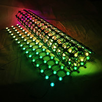 Écran led maille rideau LED extérieur pliable grille led rideau de fond de bâtiment mur led point lumières pour la publicité