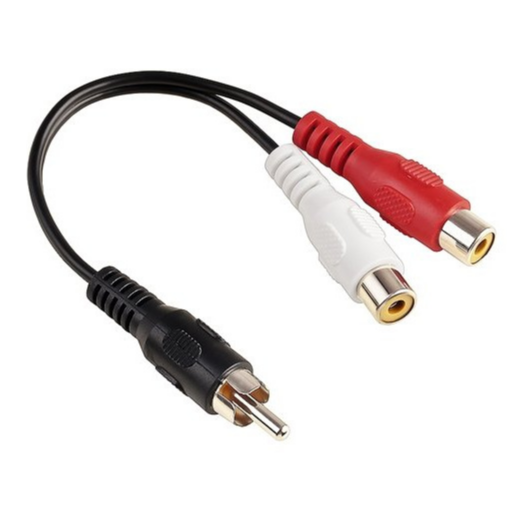 BEIXONN 20cm 1 RCA Male to 2 RCA Female Y Splitter Adapter Cable