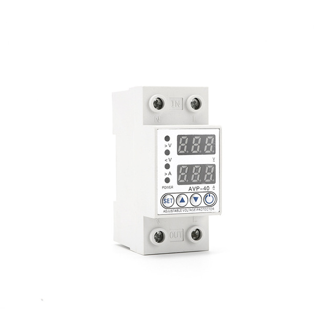 220V Din Rail Intelligent Adjustable AC Current Voltage Protection Relay Single Phase Overvoltage Digital Protector Stabilizers