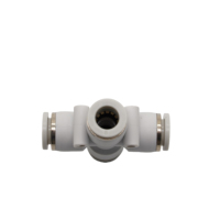 Raccord rapide pneumatique droit quatre voies blanc, neuf, en plastique, vente directe usine