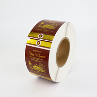 Étiquette de bouteille de vin en vinyle mat de luxe personnalisée OEM, résistante à l'eau et aux rayures, autocollante imprimée OEM