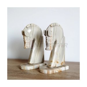 Customized Natural Marble <b>Bookends</b> Wholesale For Household Interior Decoration - Product Image 1