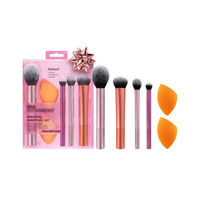 Ensemble de 8 pinceaux de maquillage professionnels de précision pour les yeux Real Technique 1991, pinceaux plats et éventail, marque privée pour les cils