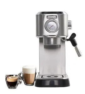 CRANDDI Espresso Coffee Machine Caffe Machines Espresso Coffee with Pressure Meter