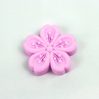 Gommes à effacer miniatures 3D en forme de fleur et de cerise pour enfants - Couleurs assorties, papeterie scolaire certifiée EN71